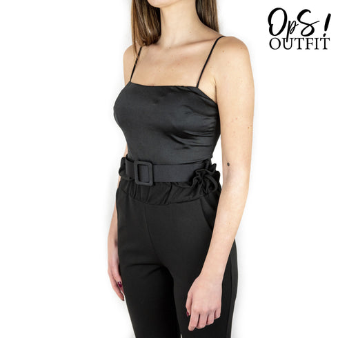Body donna con cintura e spalline